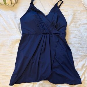 Lands' End navy blue swimdress, size XXL, excellent!
